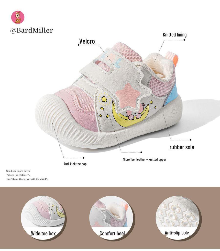 2026 Spring Baby Walker Shoes: Breathable Mesh, Soft Sole for Boys & Girls