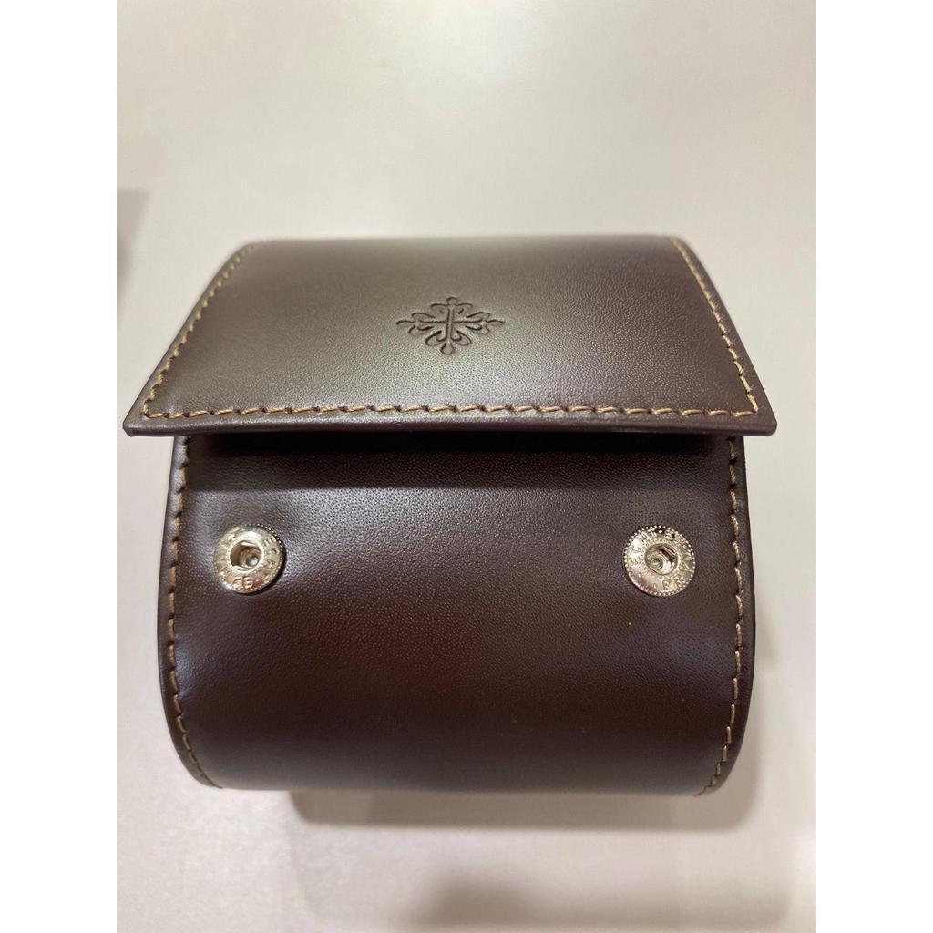 Used Patek Philippe watch case, beautiful condition, rare, brown, watch accessory, for storage, for travel or moving, protection