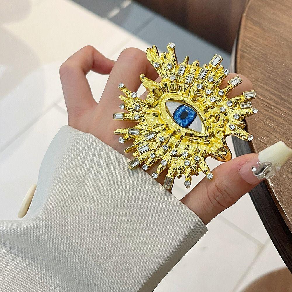 Vintage Eyes of Demon Stud Earring Tassels Woman Brooch Luxury Devil's Eye Ring Autumn Winter