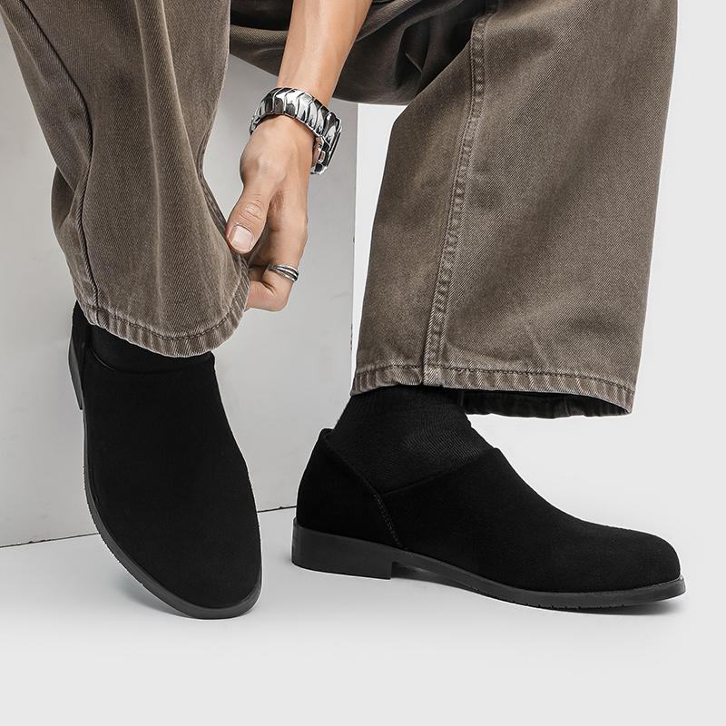 Summer for Daily Office Men's Lazy Shoes Patent Leather Slip - on Loafers  Anti - Slip Wear - Resistant Solid Color Dress Shoes