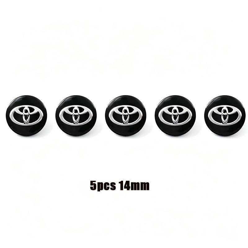 14mm 15mm Car Remote Key Sticker Aluminum Emblem Decoration Decal For Toyota Hilux Aygo Yaris Ractis Corolla Camry Auris Tacoma