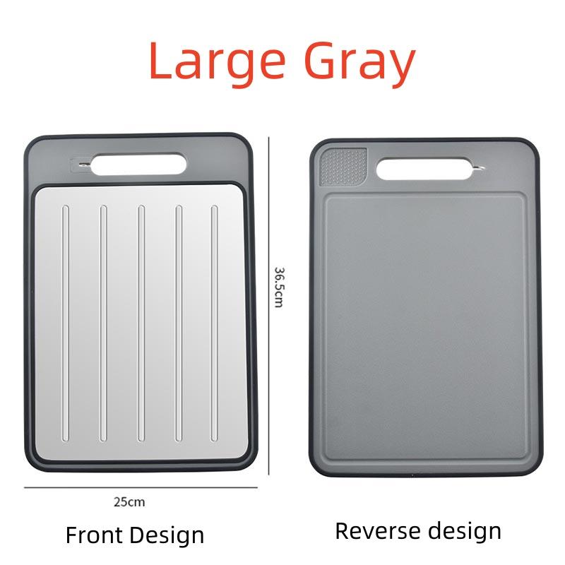 4IN1 Aluminum Alloy Cutting Board,Silicone Edging,Thickened Cutting Board,Beef Quick Thawing Cutting Board,PP Chopping Board