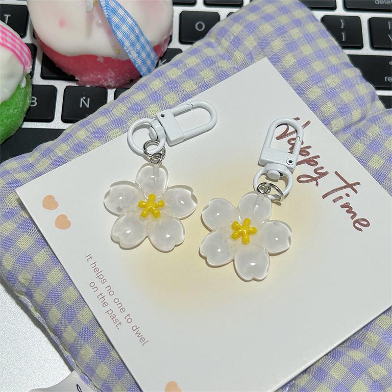 Przezroczysty Wisiorek Kwiat Wiśni Breloczek Dla Dziewcząt Kobiet Brelok Słodki Kreatywny Akcesoria Dekoracyjne do Plecaka Prezenty