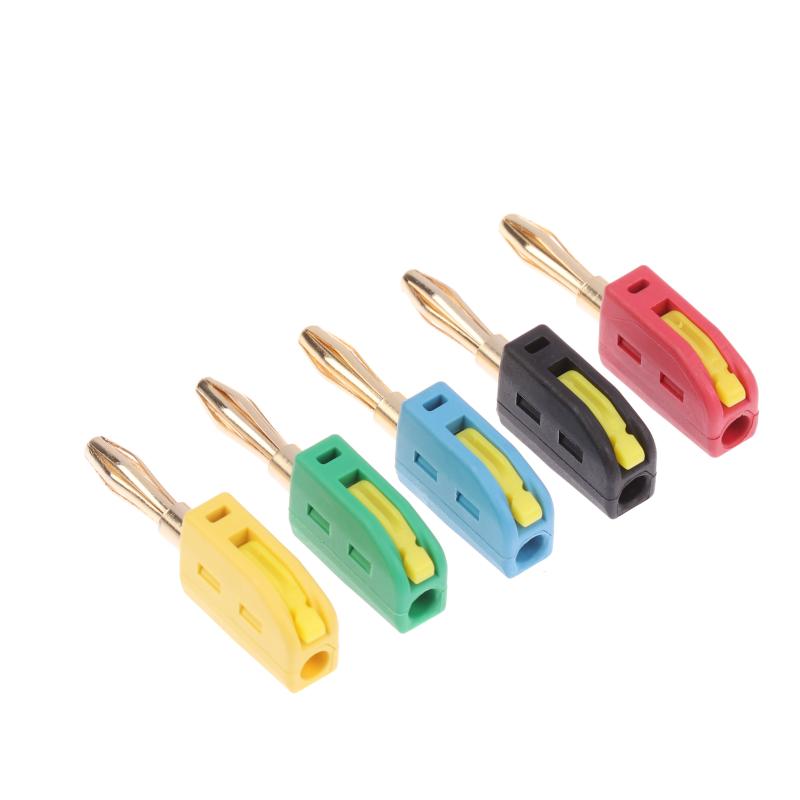10Pcs 4Mm Banana Plug High Current Quick Connect Gold-Plated Banana Connector 32A Electrical Test
