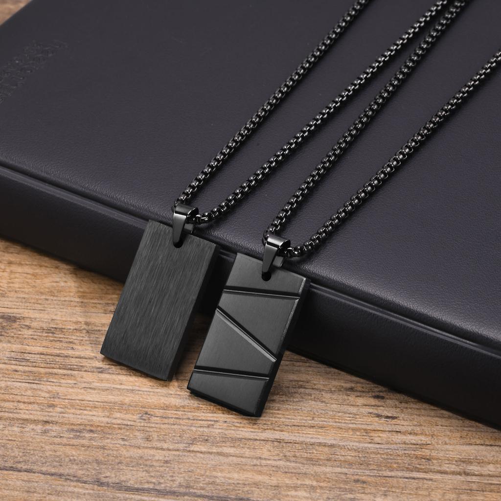 Stylish Dogtags Necklace for Men Boy,Waterproof Stainless Steel Pendant Necklaces,Birthday Anniversary Jewelry Gift