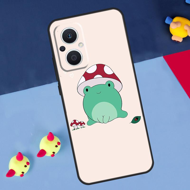 Kawaii Frog Mushroom For OPPO Reno 14F 13F 12F 11F 10 11 12 13 14 Pro 8T 7 8 Lite OPPO Find X6 X5 X8 X9 Pro Case