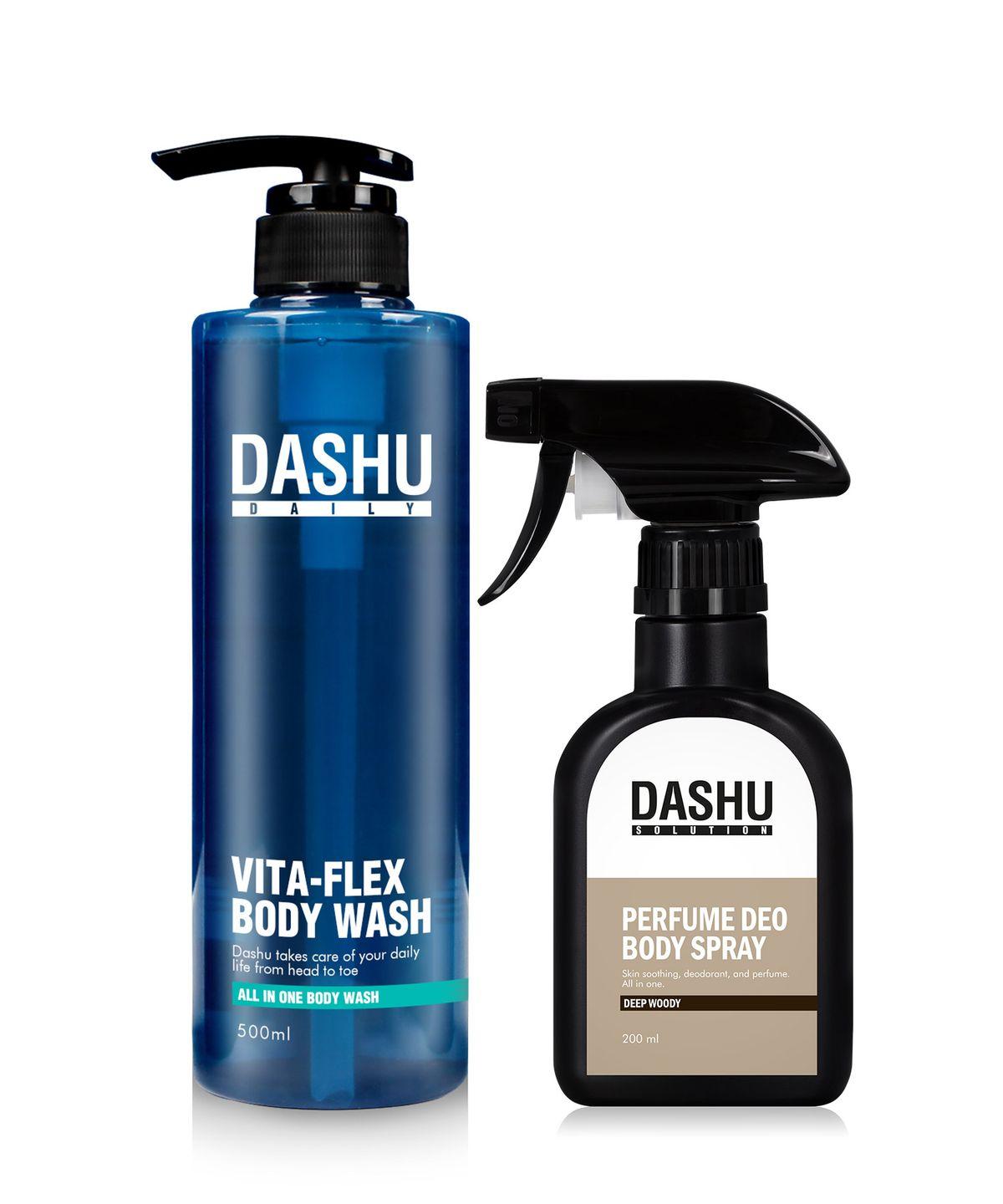 Daily All-in-One Body Wash 500ml + Body Spray 200ml Deep Woody Scent