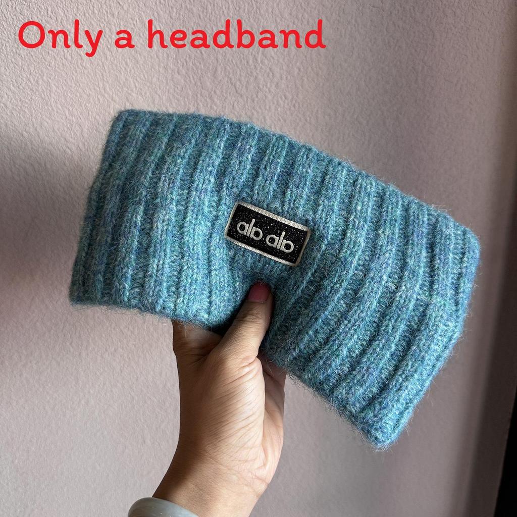 Korean Style Letter Knit Wide Headband For Women Autumn Winter Fashion Accessory чирковый