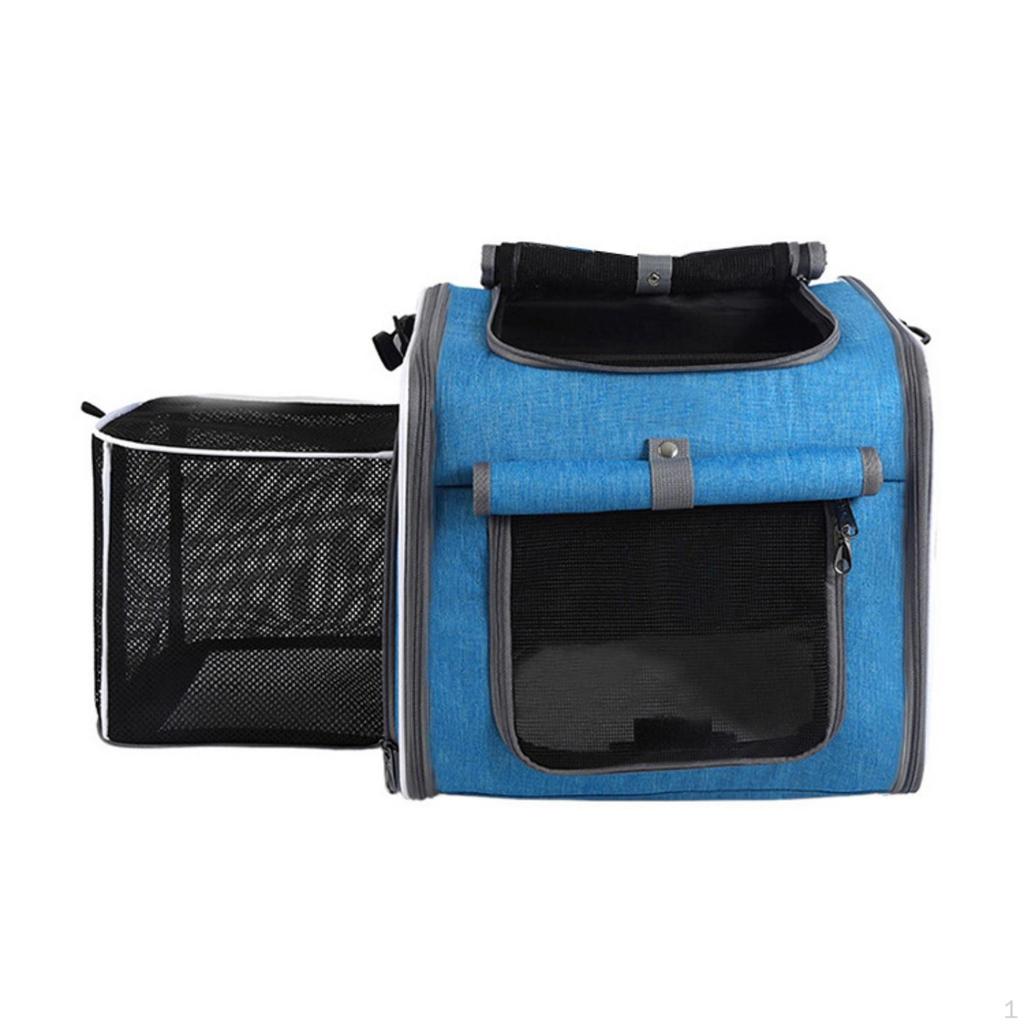 Pet Carrier Backpack Expandable with Mesh Expansion Well Ventilated For, Small Dogs,