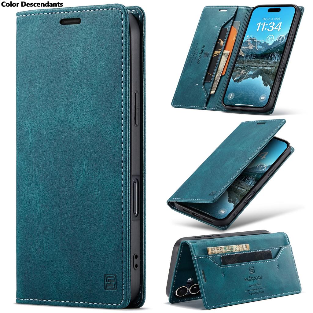 Lederhülle für Samsung Galaxy S9 S10 Plus S20 FE S21 S22 S23 S24 S25 Ultra Luxuriöse Magnetische Klapphülle Handy Ständer Tasche