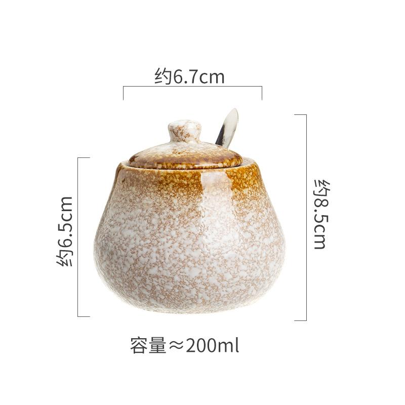 Ceramic Seasoning Jar Set Spice Jar Seasoning Bottle Salt Shaker Spice Container Seasonings Box Kitchen Organizer Storage Jar