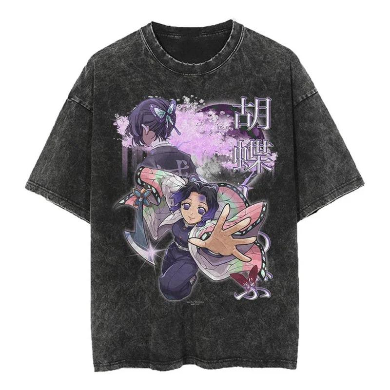 Hot Anime Demon Slayer Kamado Nezuko Print Tee Men Women Manga T-shirts Casual Loose T-shirt Harajuku Unisex Cotton T Shirt