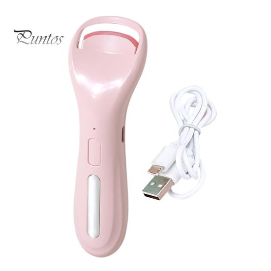 

Електрична плойка для завивки вій з підігрівом, 3 режими температури, портативна акумуляторна USB, швидкий нагрів, інструменти для завивки вій для жінок рожевий