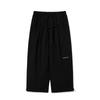 Kyumail 452 Double-Pleat Wide-Leg Easy Pants Black