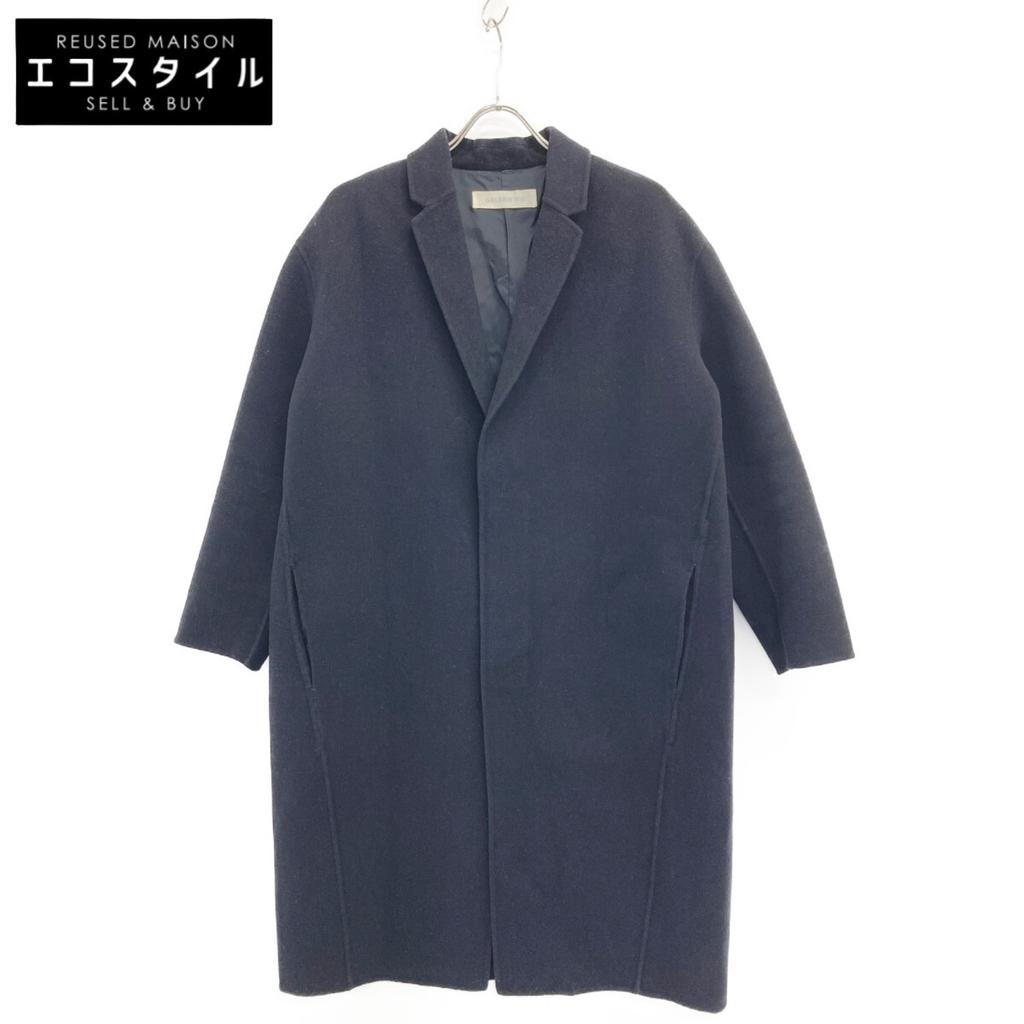 GALERIE VIE Navy Cashmere Blend Wool Light Melton Chester Coat Coat 34 NavyUsed