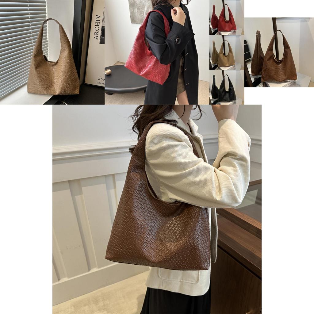 Chic Minimalist Pu Tote Bag For Autumn Fashion Large Capacity Stylish Shoulder Bag