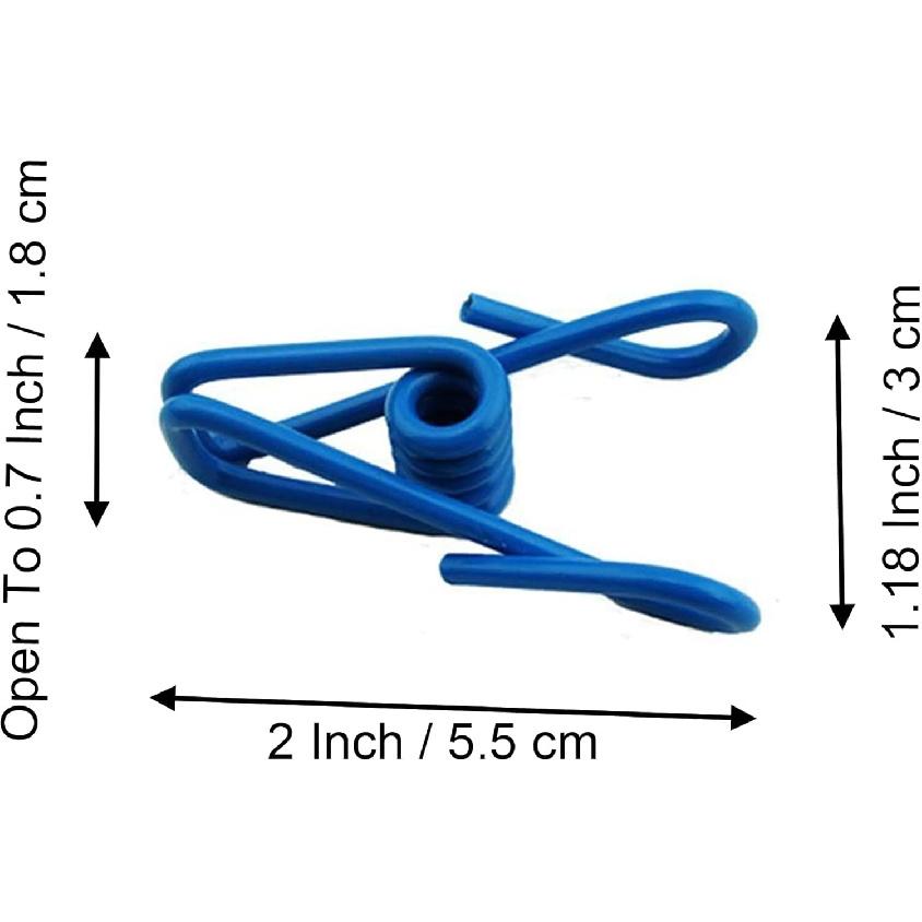 30 Pcs 2 Inch 10 Different Random Colors Chip Clips, PVC Coating High Elasticity Strength Clothes P, Food Clips and Bag Clips