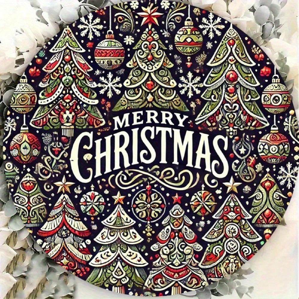 Iron Tin Sign Art 8x8 Inch Vintage Christmas Holiday Decor Metal Wall Painting Home Bar Cafe Gift