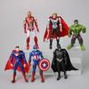 6 Stück/Set Dekorative Avengers Actionfiguren Captain America Iron Man Sammler-Miniatur Die Avengers Ornament für Kinder