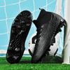 Chaussures de Football à Crampons AG Cuir pour Hommes et Femmes, Antidérapantes, pour l'Entraînement des Adultes et des Étudiants, Pelouses Artificielles et Naturelles