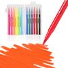 12 Colors Washable Brush Color Pen Set - 166mm Soft Tip Drawing Tools