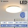 Yamazen LC-G12V LED Ceiling Light, 12-tatami Mat (Japan Lighting Manufacturers Association Standard), 5300lm, IndoorCeiling Light, 10-Level