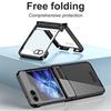 For For Samsung Galaxy Z Flip 7 6 5 4 3 5G Phone Case Fashion Electroplate Transparent Hinge Folding Shockproof Protection Cover