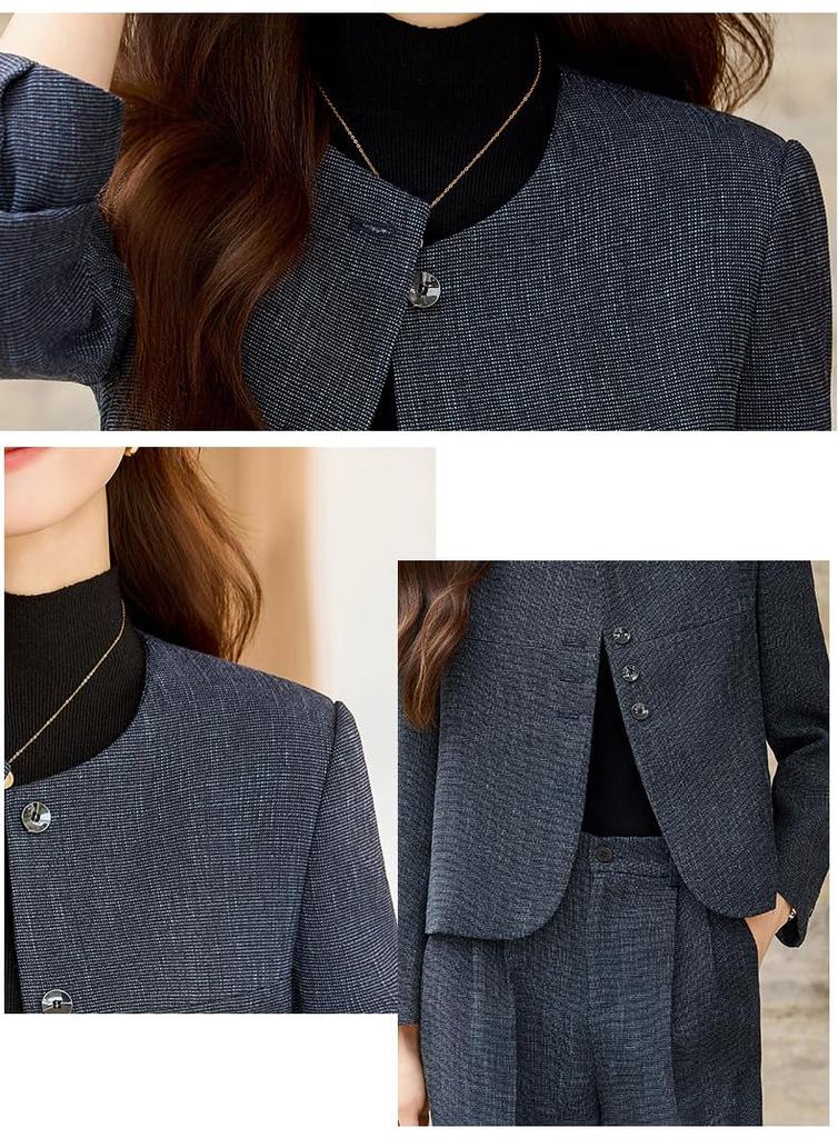 Recruitment Suit Jacket and Plus Sizes Suitable for Perfect for Entrance Graduation [KOSIKINI] Women's Set Trousers, 2-Piece Set. Stylish, Simple,