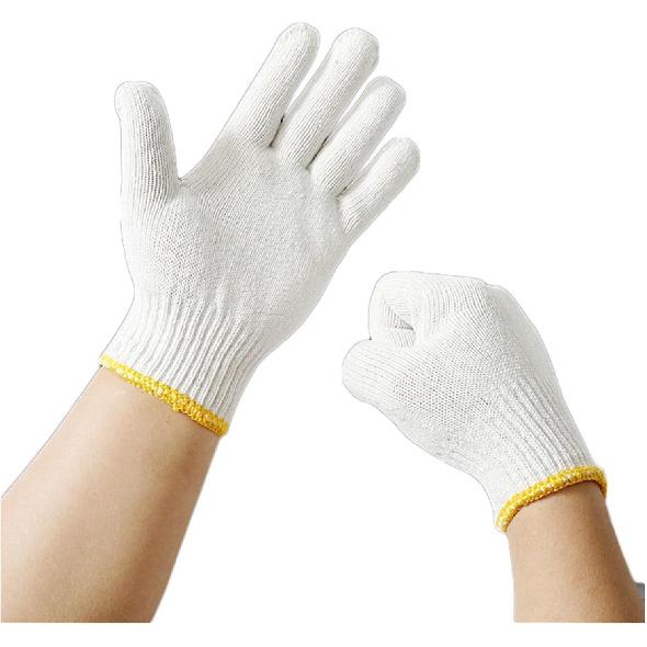 12 Paar Arbeitsschutzhandschuhe Rutschfest Verschleißfest Baumwolle Nylon Outdoor Bauarbeits-Handschuhe(Farbe:Schwarz), 19-21 cm