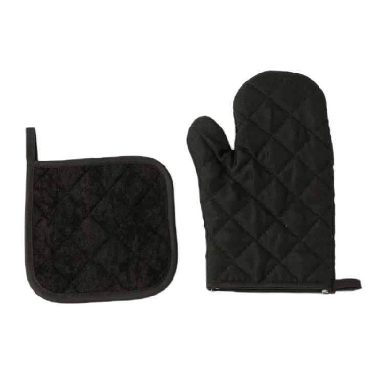 High Temperatures Resistant Kitchen Gloves And Pad Microwave Safe Pot Holder Polyester Grilling Baking Accessories