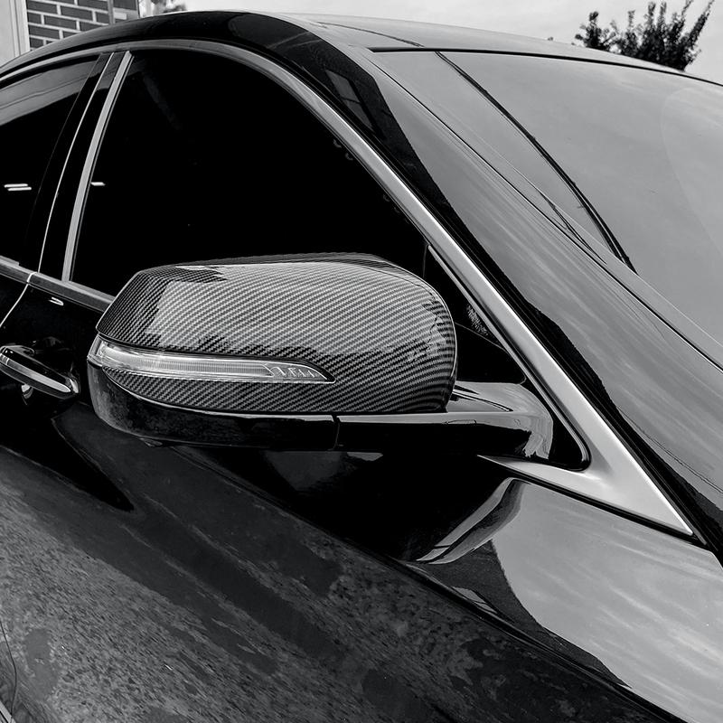 Carbon Fiber Rearview Mirror Decoration Cover Trim Exterior Accessories For Genesis G80 DH 2015- Car Supplies
