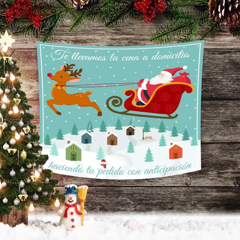 Vánoční tapiserie Vánoční pozadí Layout Látka Obývací pokoj Santa Claus závěs