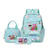 School Season Three-Piece Backpack Wind Academy Style High School Students Schoolbag Lightweight Backpack