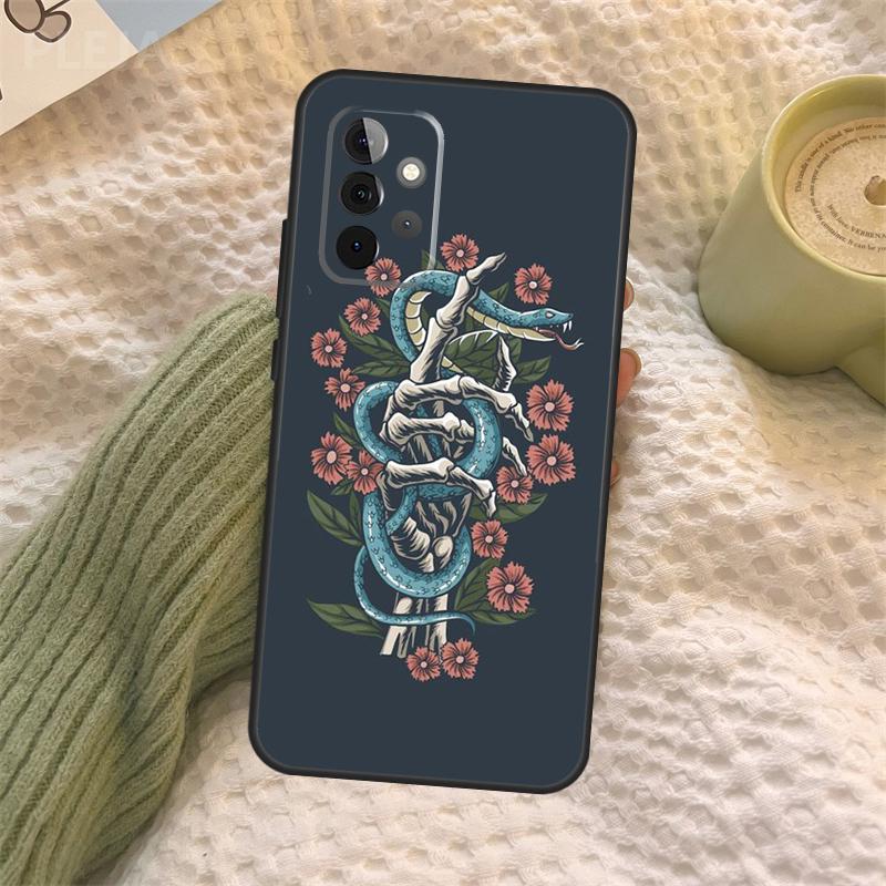 

Hand Snake Flower Case For Samsung Galaxy A35 A15 A55 A53 A33 A13 A36 A56 A26 A16 A22 A32 A52 A54 A34 A05 A06 Samsung A25