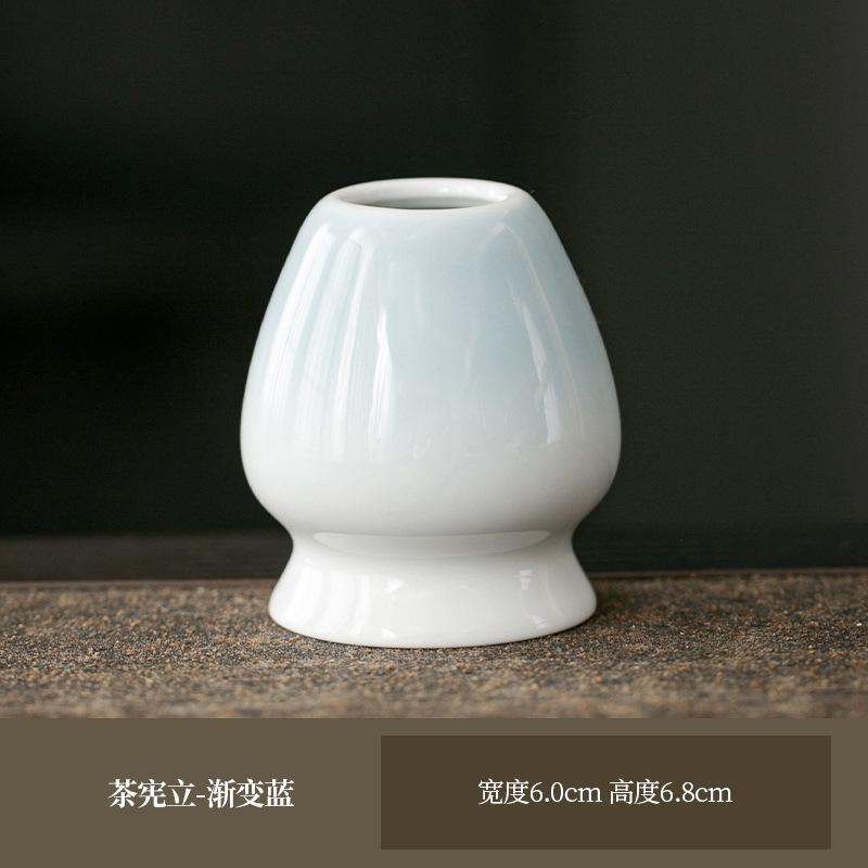 Matcha bowl gradient color ceramic tea zipper Song Dynasty tea order matcha tea tool tea fairy