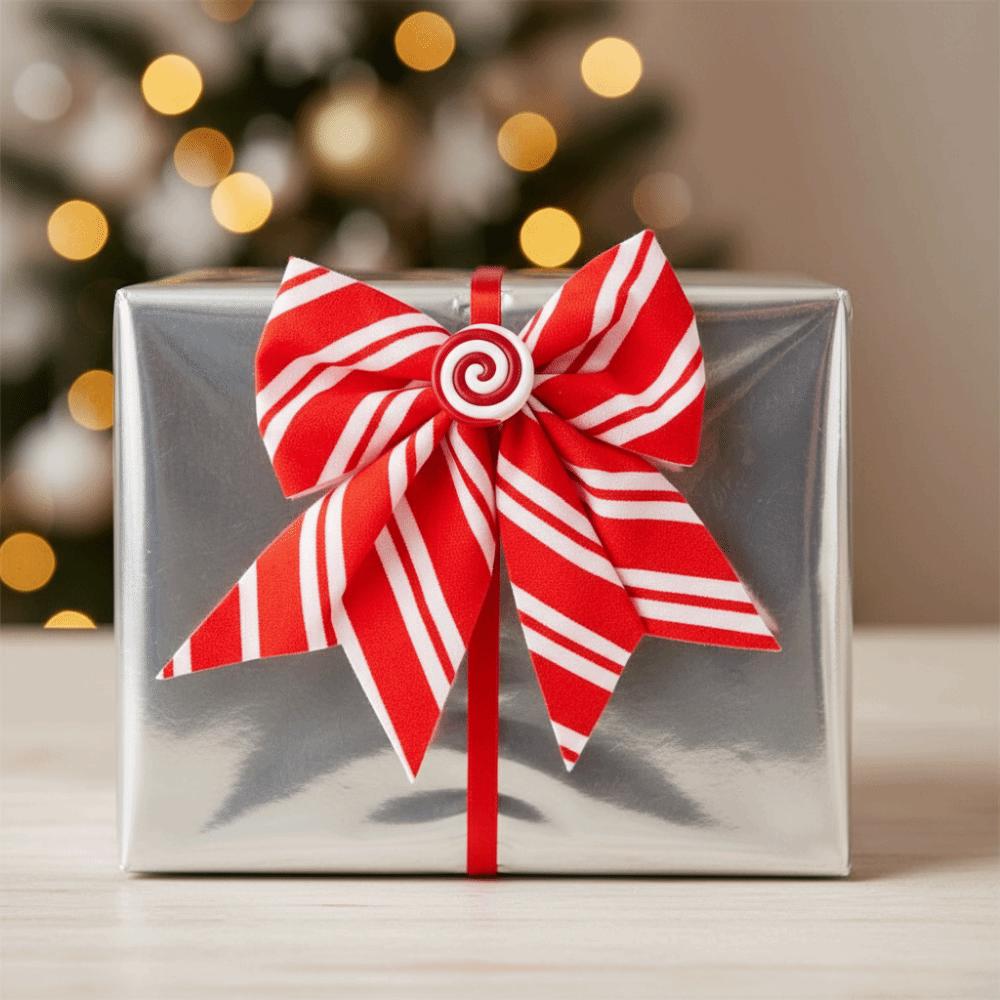 3Pcs Indoor And Outdoor Christmas Bows Decor Candy Bowknot Wreath Bows  New Year Party Decor