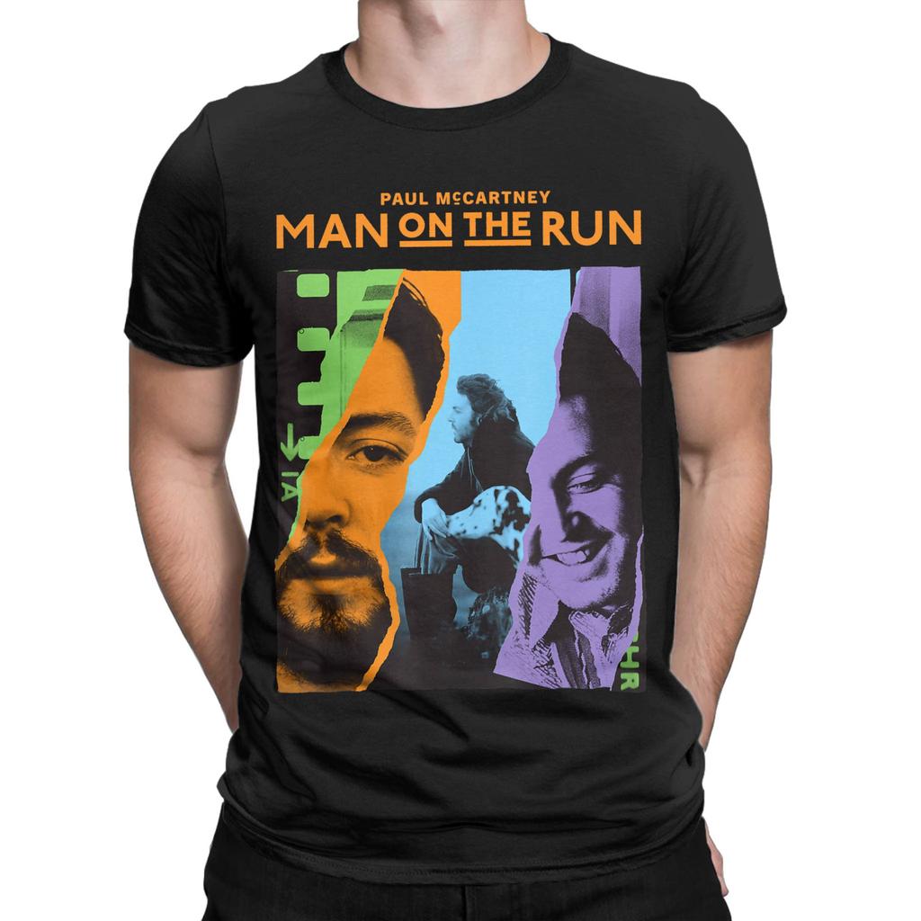 Exclusive Paul McCartney Man On The Run Filmstrip Cotton T-Shirt For Men's T-Shirts Harajuku Tee Shirt Big Size Cheap Tops