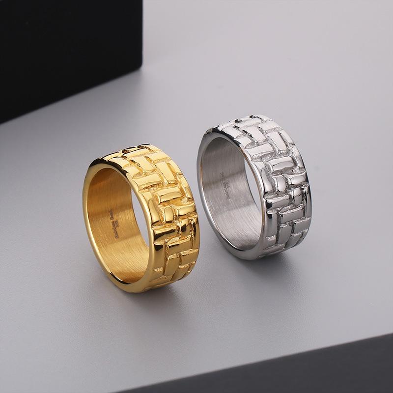 New Trendy Stainless Steel Round Ring for Men