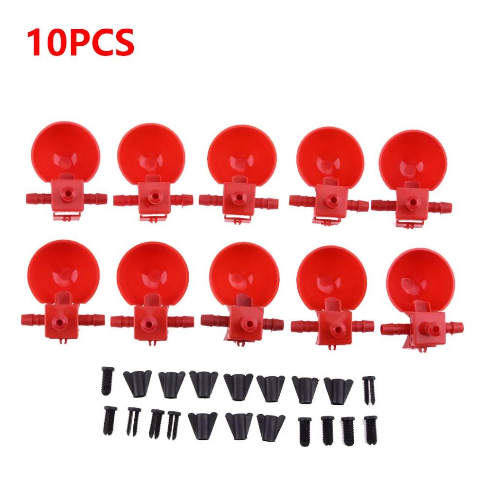 5/6/10/12pcs Chicken Drinking Cup Poultry Automatic Drinker Farm Animal Drinking Water Feeder for Chicks Duck Goose Quail