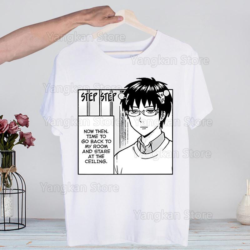 

Saiki Kusuo The Disastrous Life of PSI Saiki K T Shirt Unisex Shirts Quality Summer Top Tshirts Short Sleeves Tees T-Shirt Shirt S