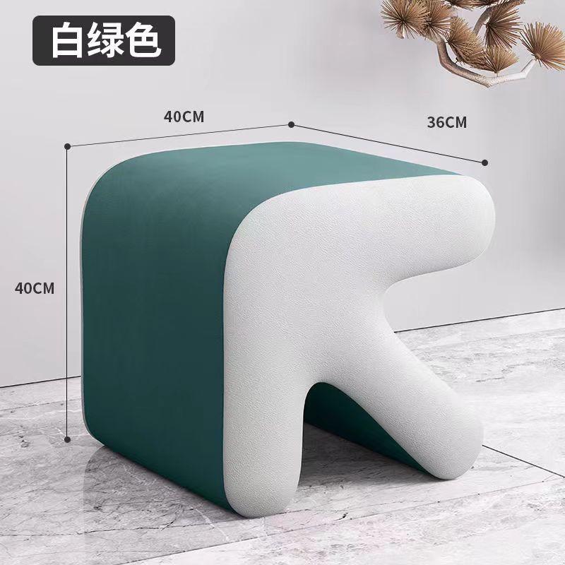 Light Luxury Stool Dual Use Multiple Colors Chairs Hallway Ottoman Living Room Furniture for Both Adults and Children