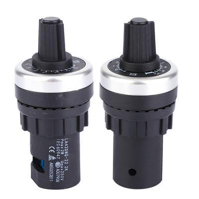 LA42DWQ Hochpräzises Potentiometer mit variabler Geschwindigkeit, einstellbar, Einzelkreis, 22 mm, 2 K