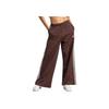 adidas Originals Striped Elastic Waist Wide Leg Loose Casual Pants Women Bottoms Brown II0730