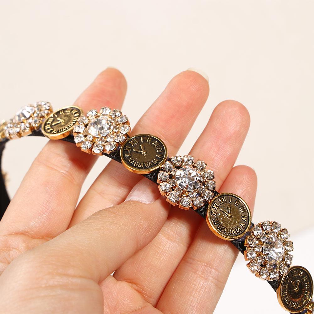 Rhinestone Women Headdress Hair Accessories Retro Korean Headwear Headband Hair Band Hair Hoop