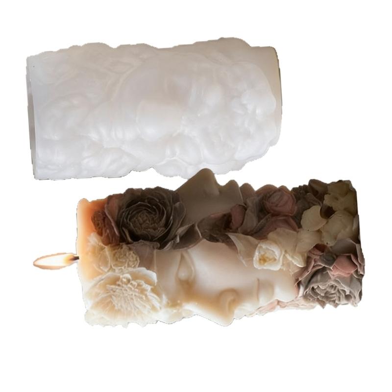 Goddess Embossed Cylindrical Silicone Molds Holiday Candle Silicone Mould For Resin Casting Making Candle Soap Chocolate