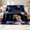 damon salvatore Customizable name outdoor blanket soft cozy and warm Multi-purpose office blanket outdoor camping and travel blanket all