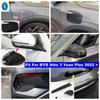 ABS Car Rear Fog Lights / Window Wiper / Rearview Mirror Cover Trim For BYD Atto 3 Yuan Plus   Carbon Fiber Accessories
