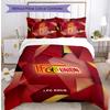 Set Lenzuola 3 Pezzi Stampato Union Berlin FC Traspirante Copripiumino con Federe Biancheria da Letto Decorativa per Camera da Letto Casa