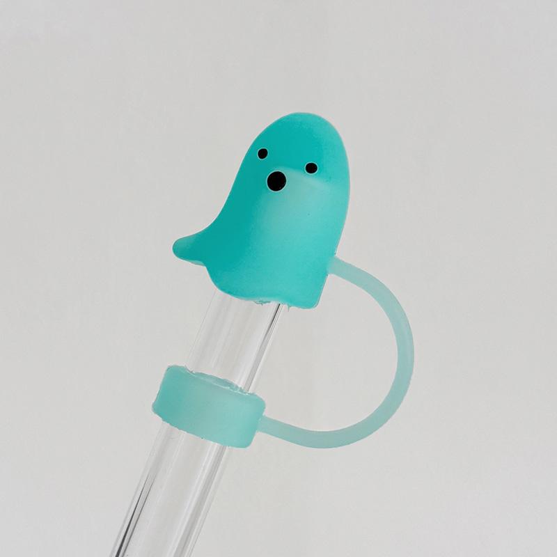 

Силиконовая заглушка от пыли в виде привидения для Stanley, тема Хэллоуина, пылезащитный протектор для соломинки, многоразовая крышка для соломинки, аксессуар для стакана для воды