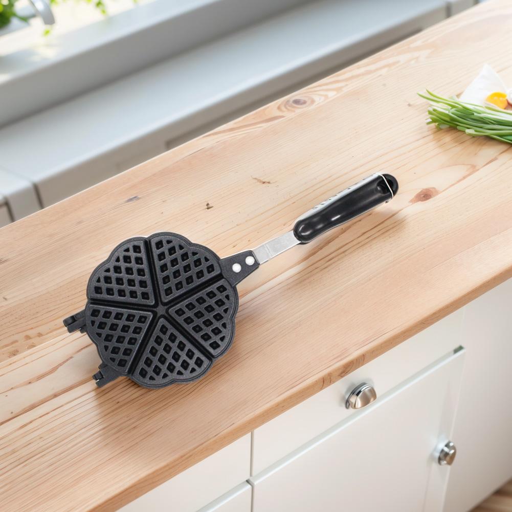 Formy na snídaňové vafle Nepřilnavá hliníková slitina Mini vaflovací hrnec Vaječný koláčový pekáč Oboustranná pánev Vaflová pánev na lívance